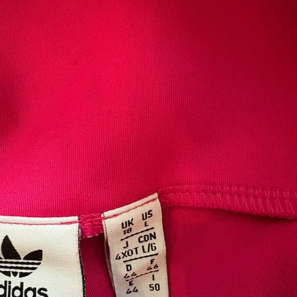 Adidas Primeblue Pink Biker Shorts Women’s L Trefoil Stripe RN88387 H54155 - Picture 5 of 8